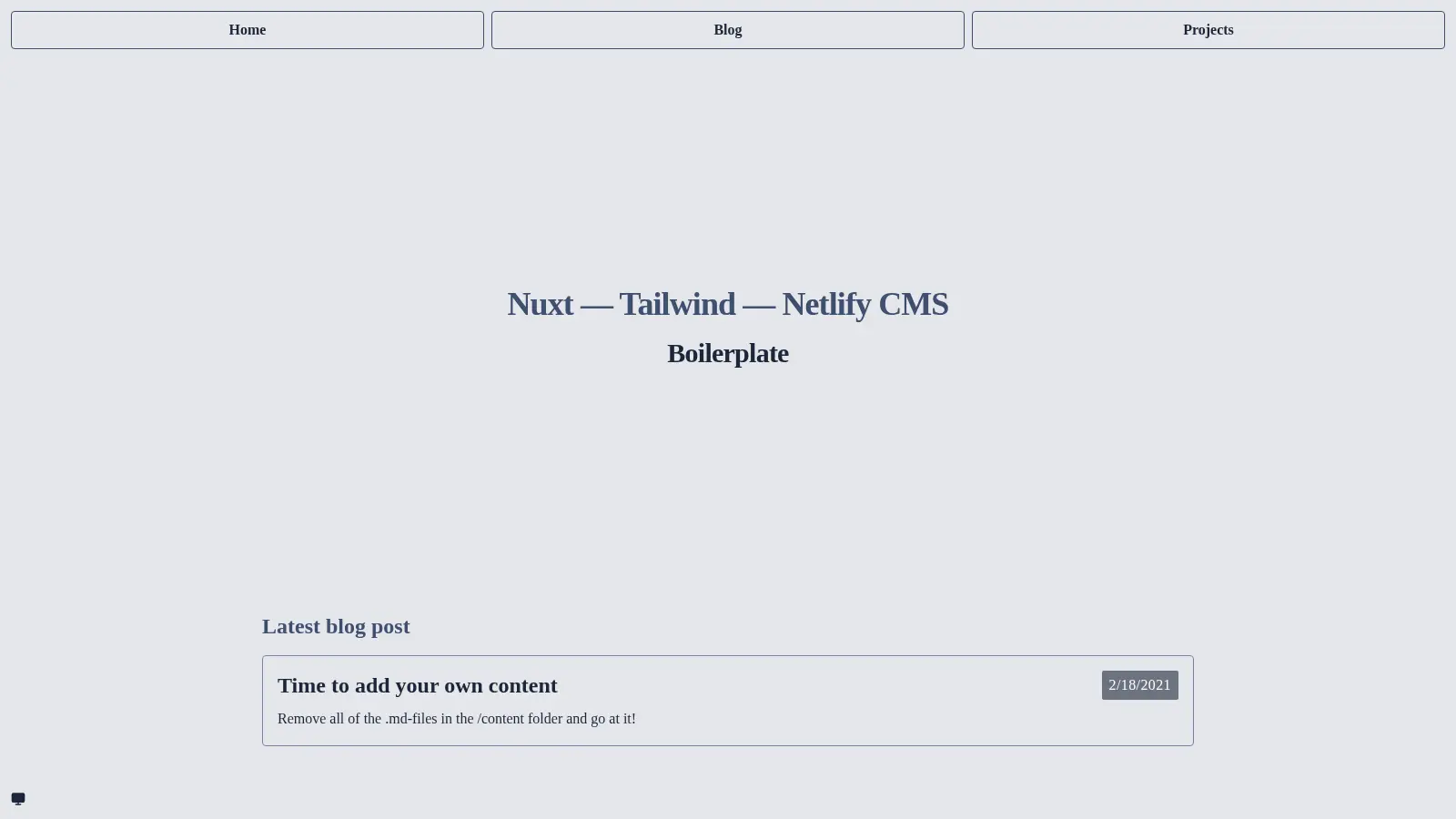 Ntn Boilerplate screenshot