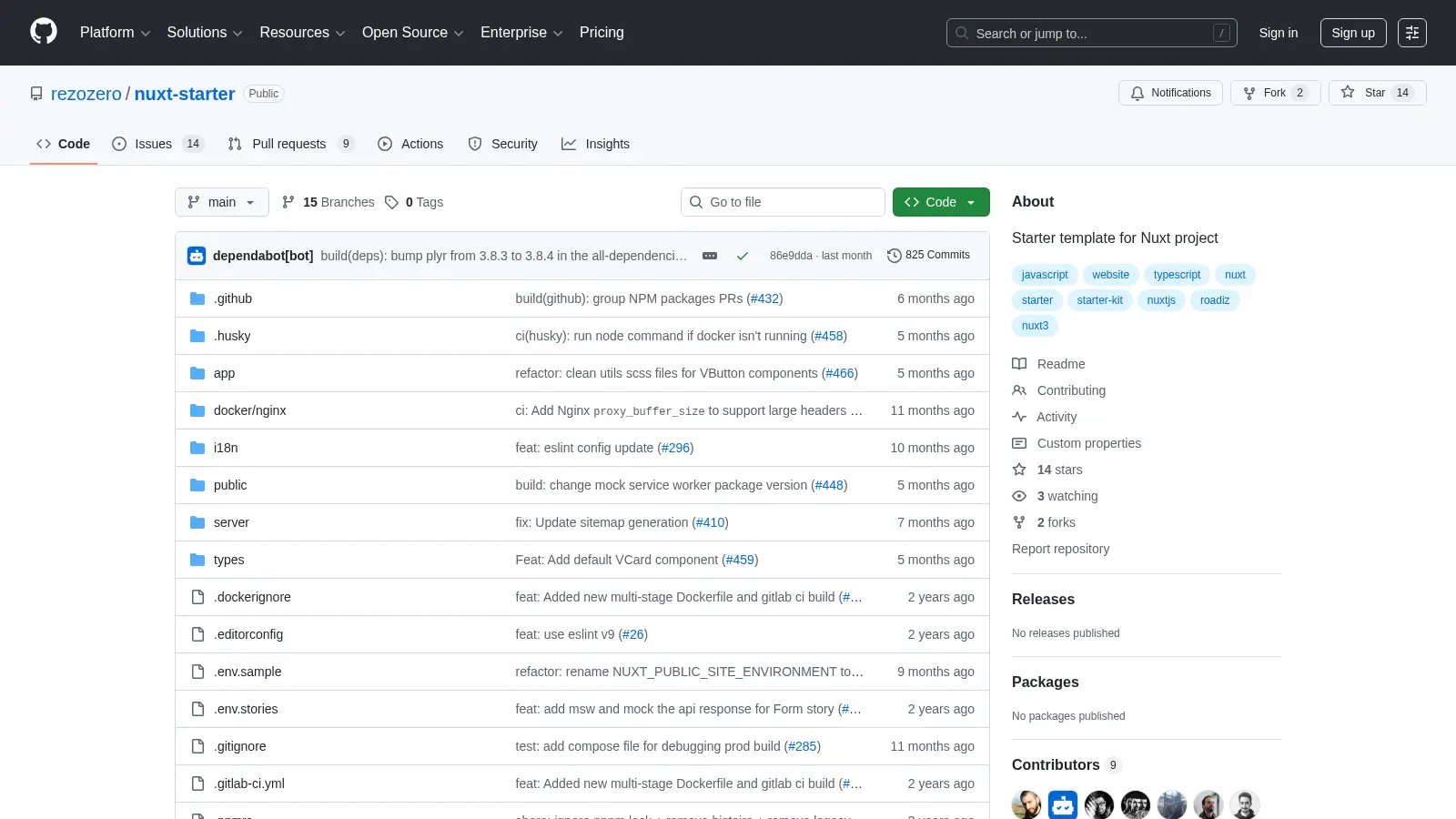 Nuxt Starter 3 screenshot