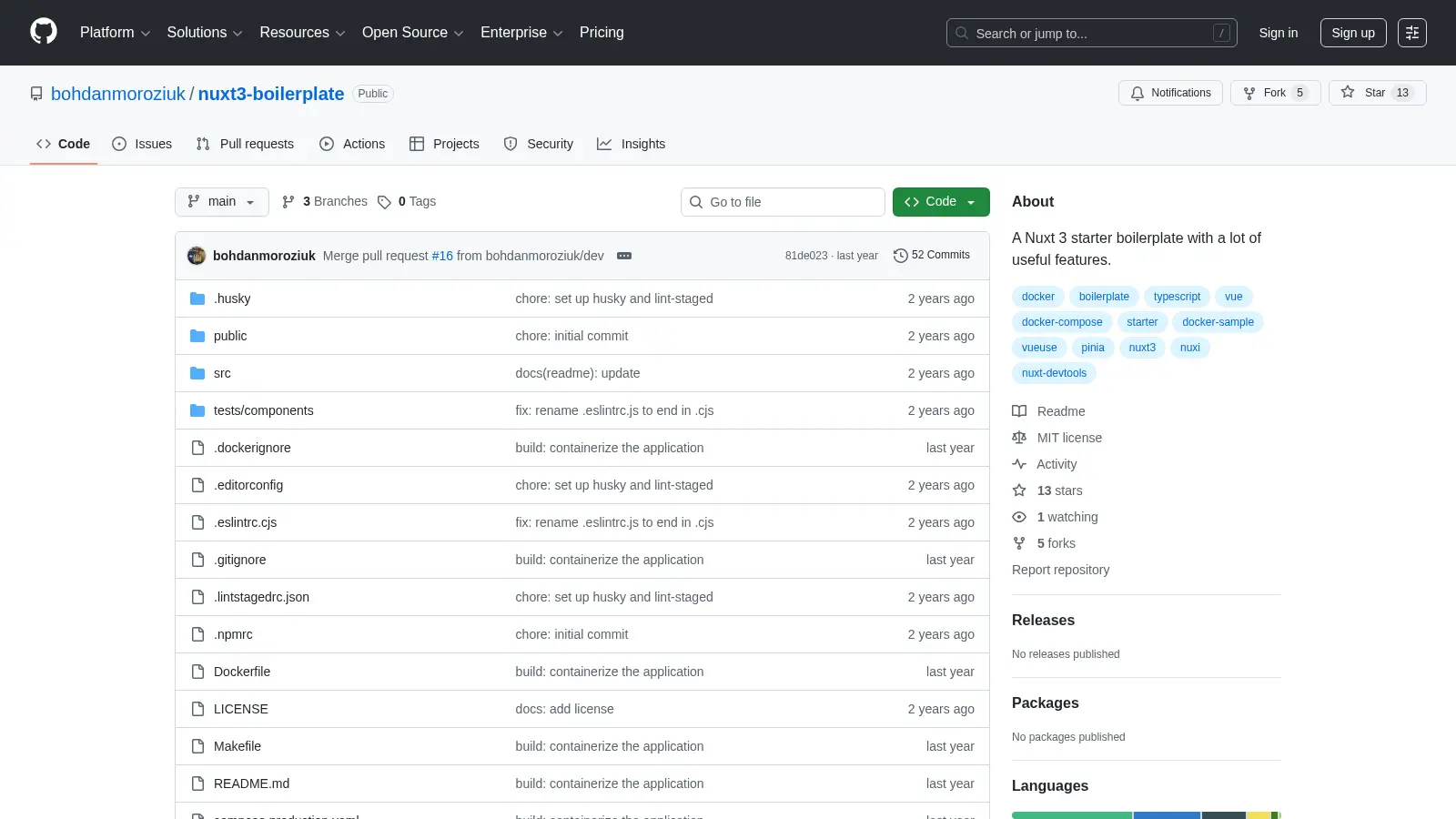 Nuxt3 Boilerplate screenshot