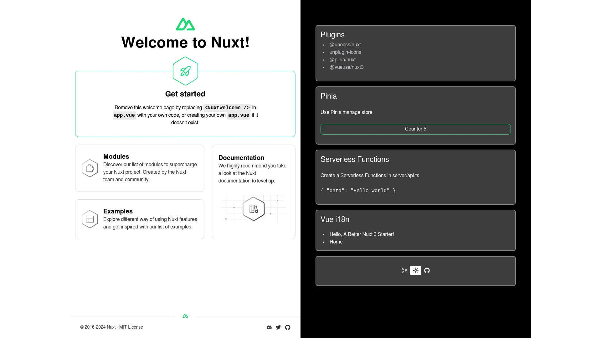 Nuxt3 Starter screenshot