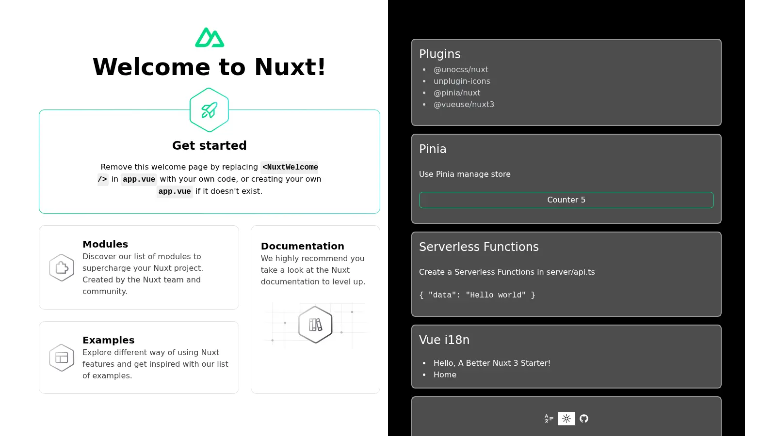 Nuxt3 Starter 3 screenshot