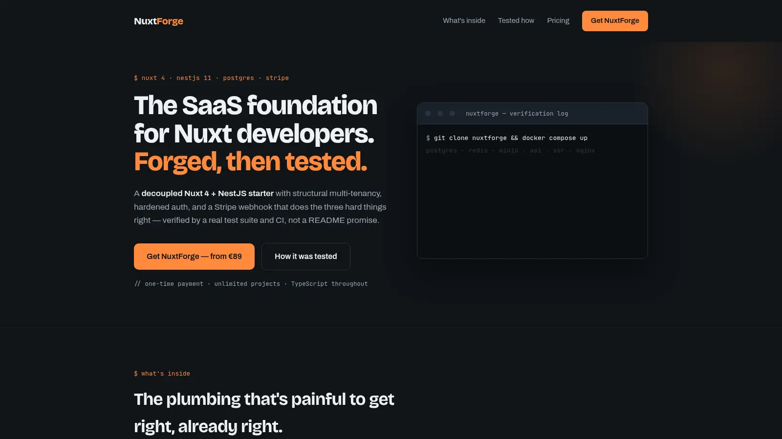 NuxtForge screenshot