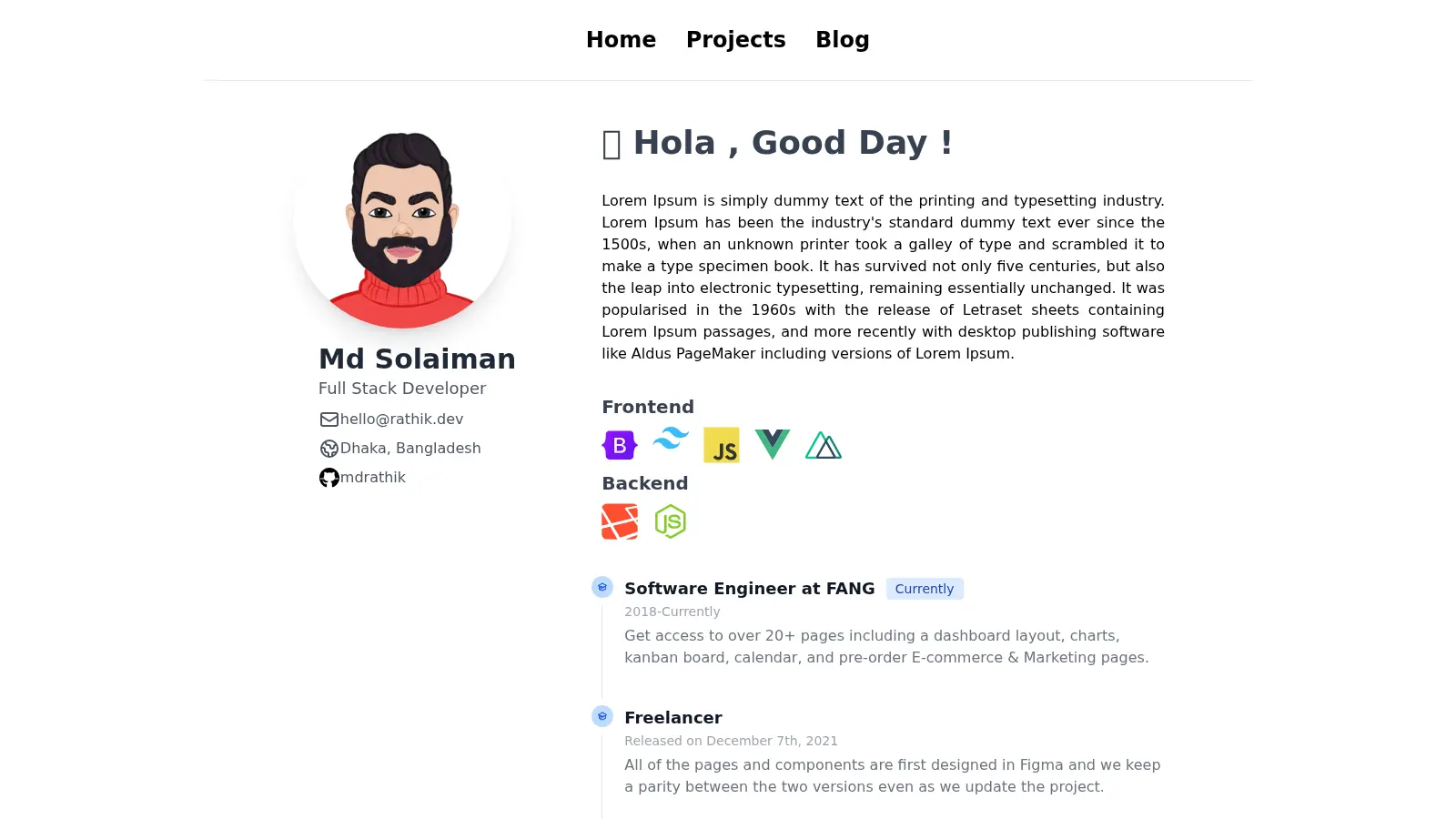 Nuxtjs Tailwind Blog screenshot