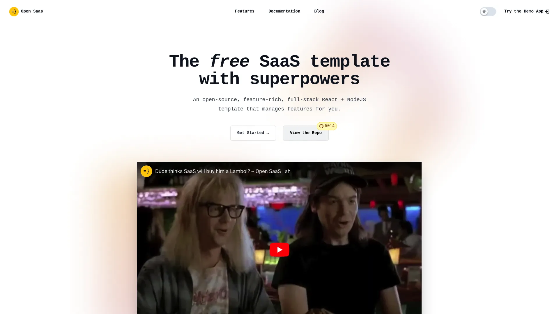 Open Saas screenshot