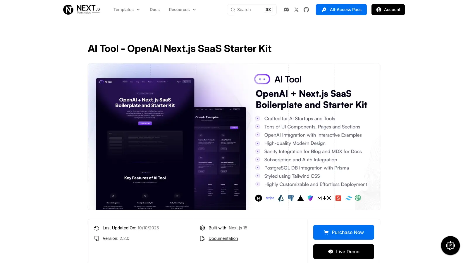 Openai Nextjs Starter screenshot