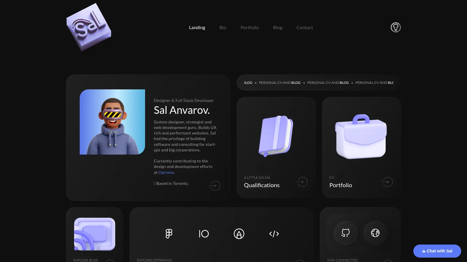 Personal Portfolio screenshot