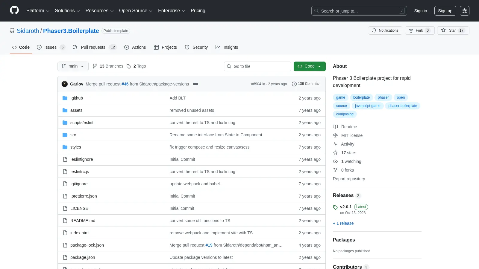 Phaser3 Boilerplate screenshot