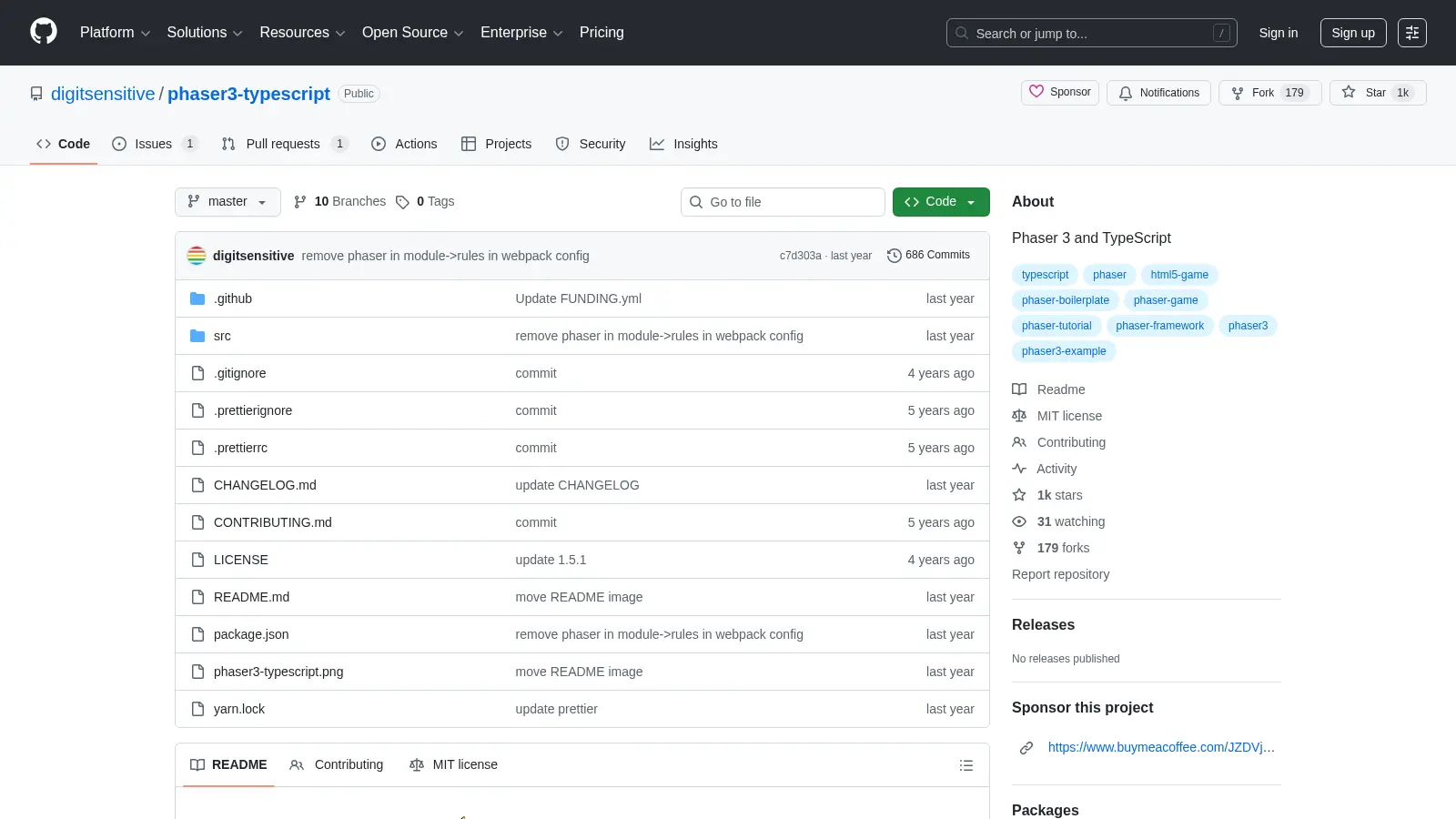 Phaser3 Typescript screenshot