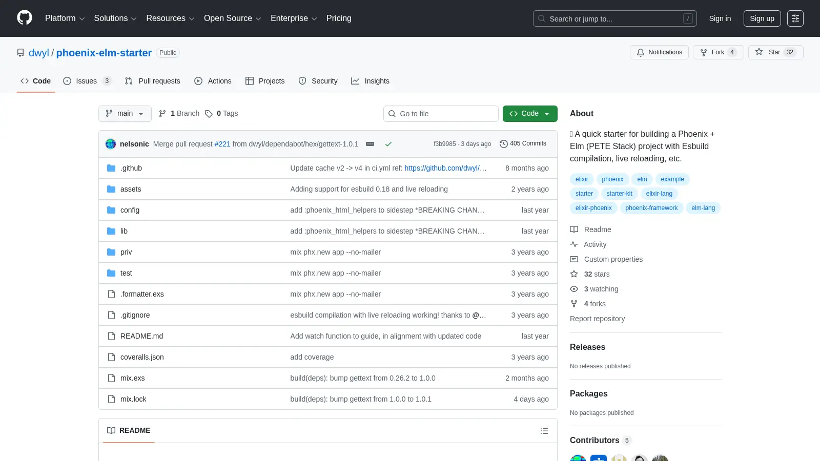Phoenix Elm Starter screenshot