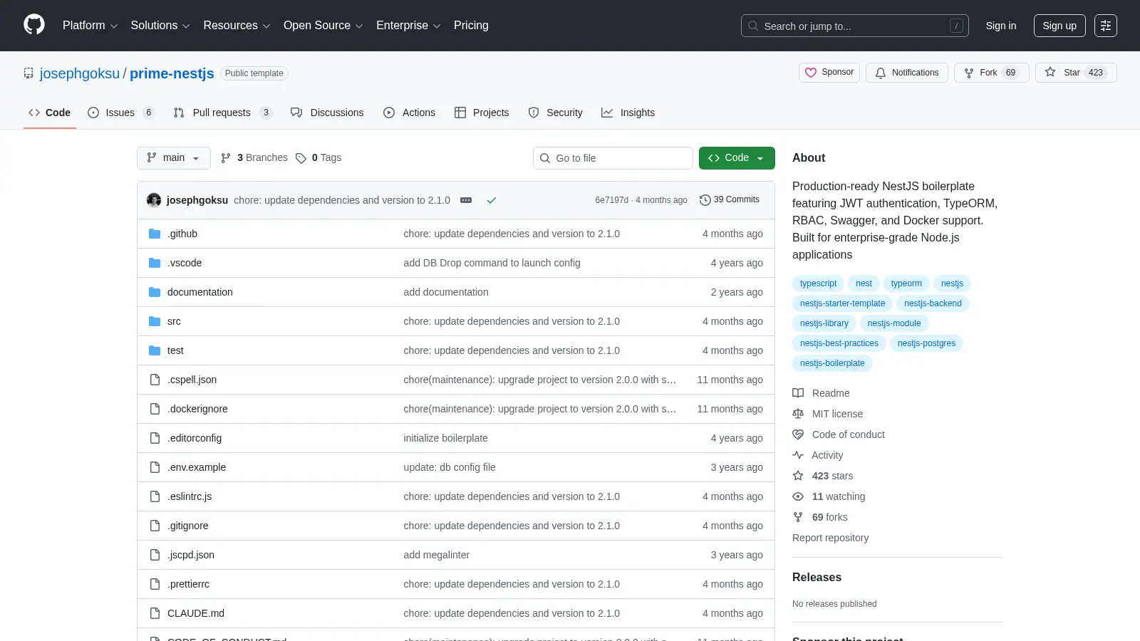 Prime Nestjs screenshot