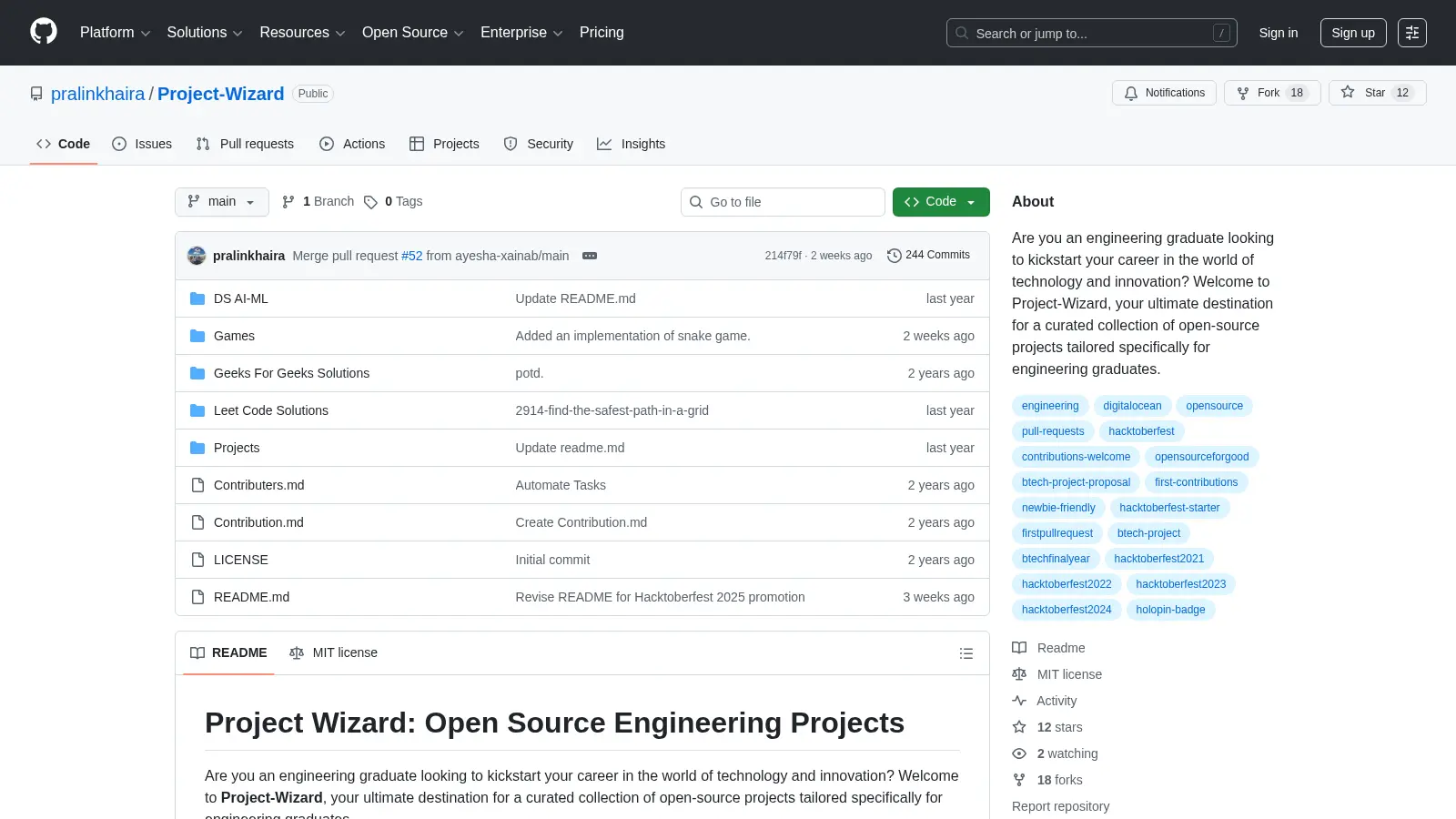 Project Wizard screenshot