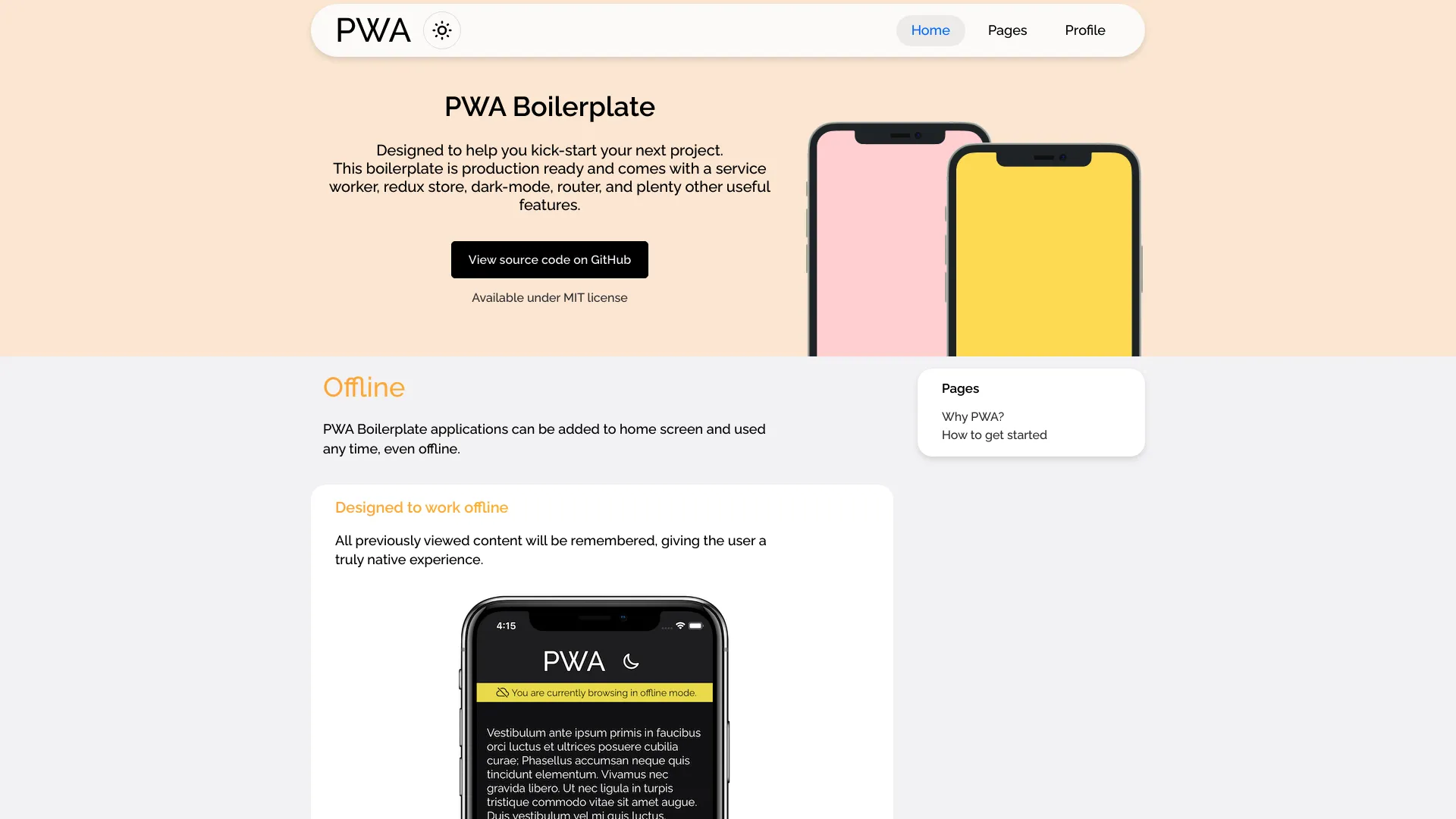 Pwa Boilerplate screenshot