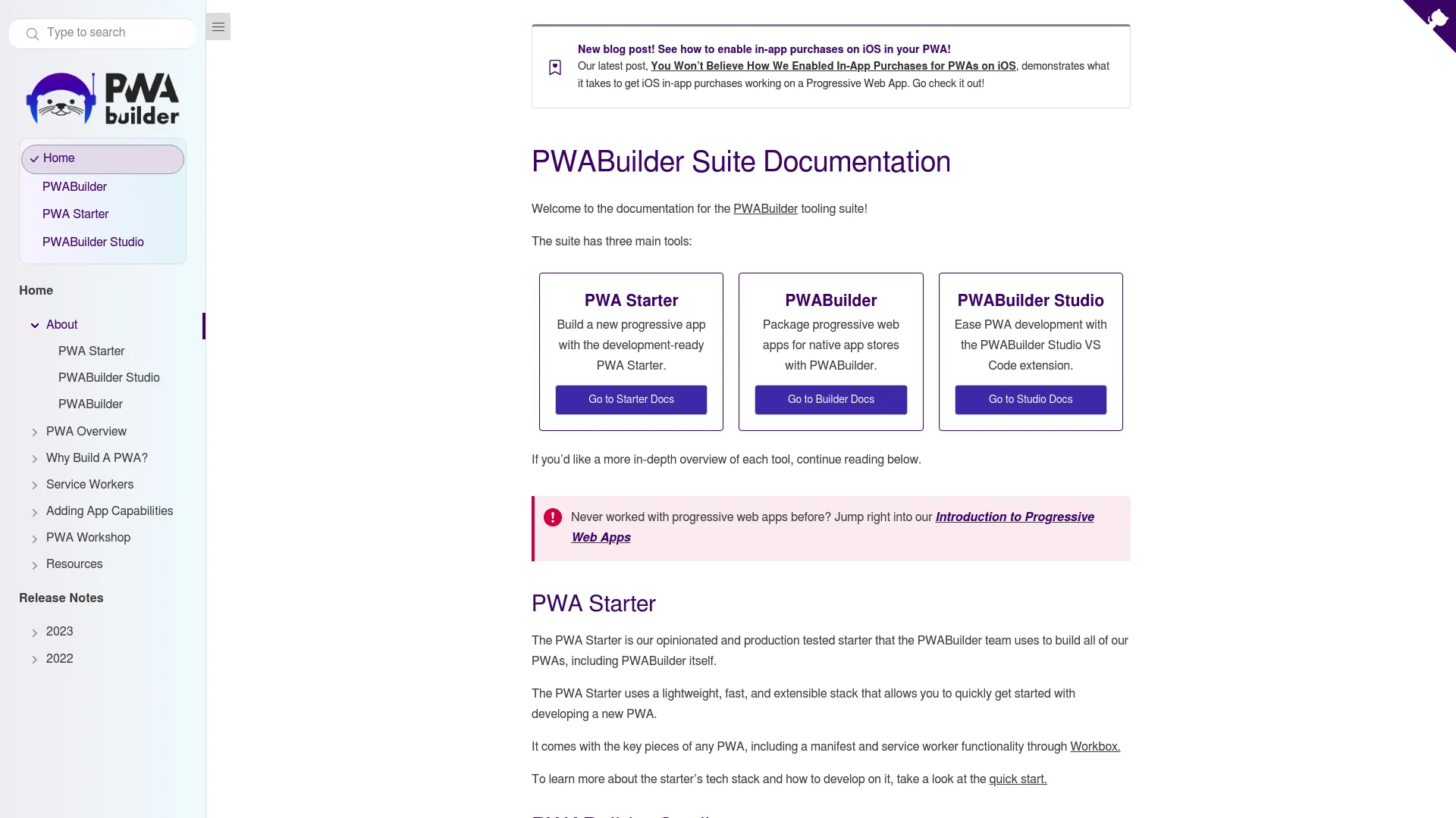 PWABuilder screenshot