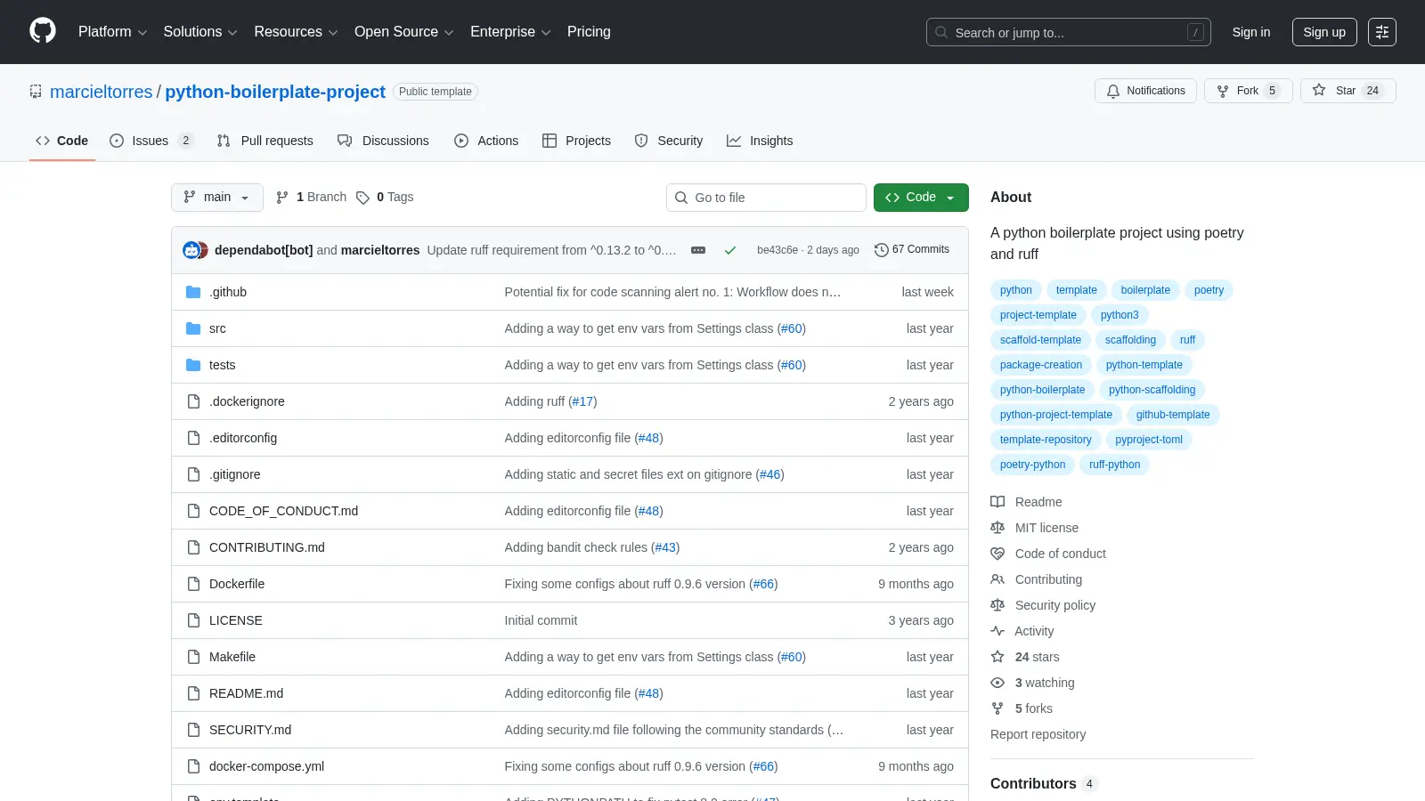 Python Boilerplate Project screenshot