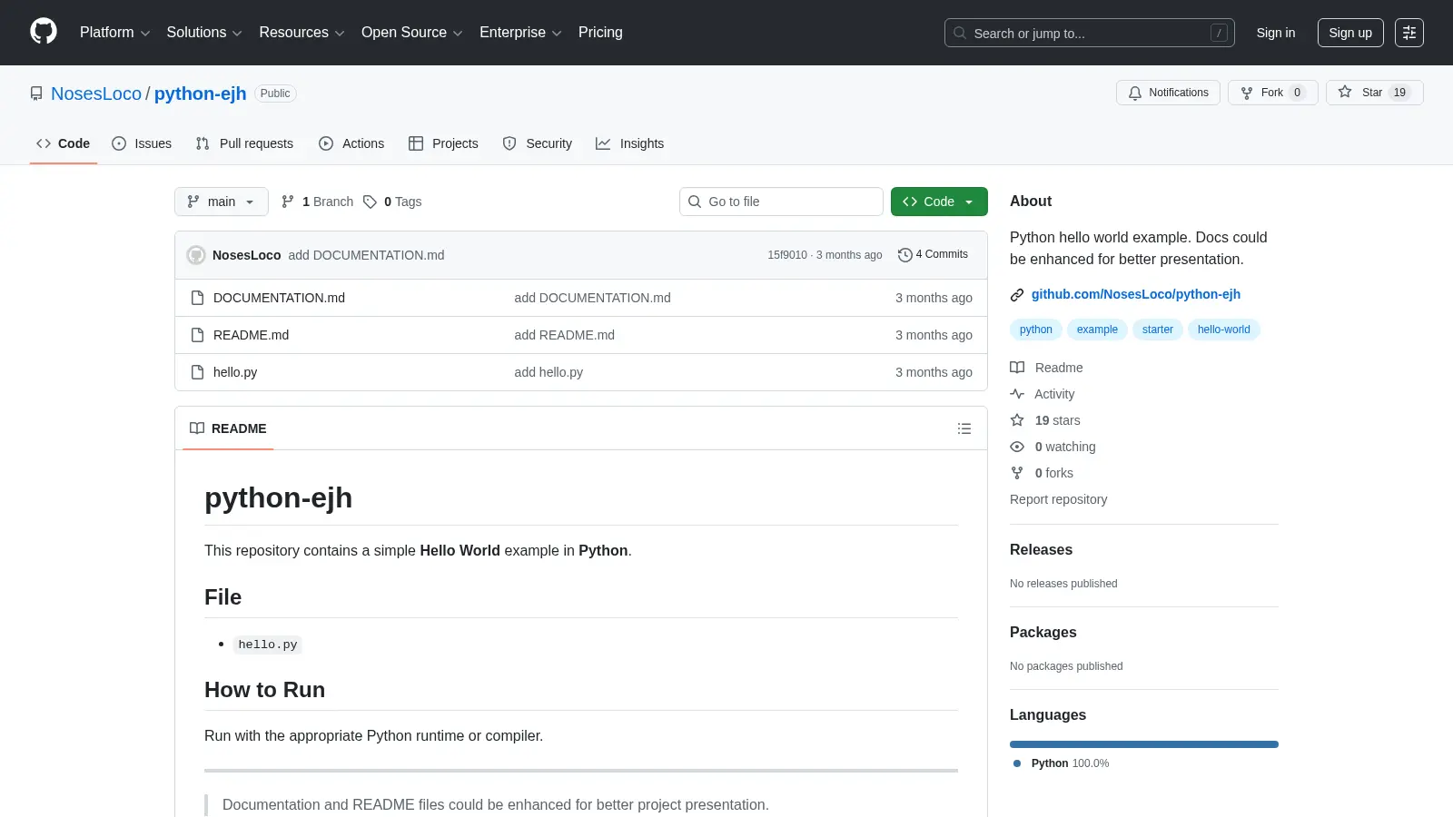 Python Ejh screenshot