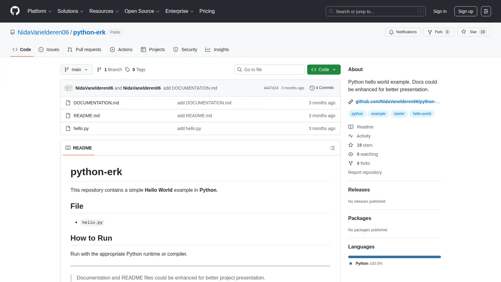 Python Erk screenshot