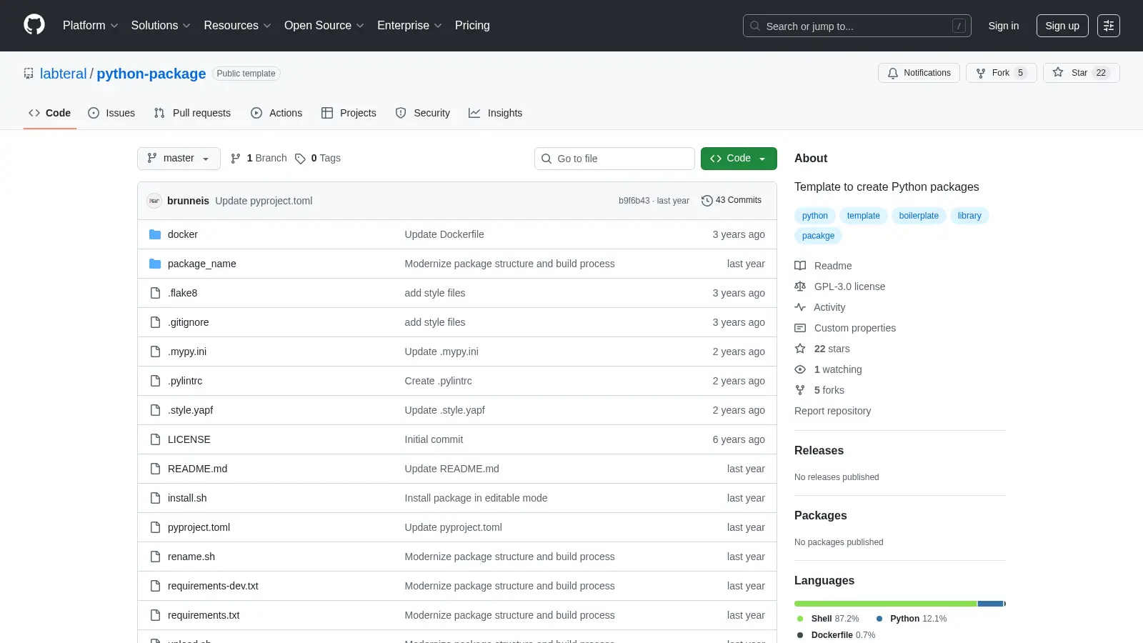 Python Package screenshot