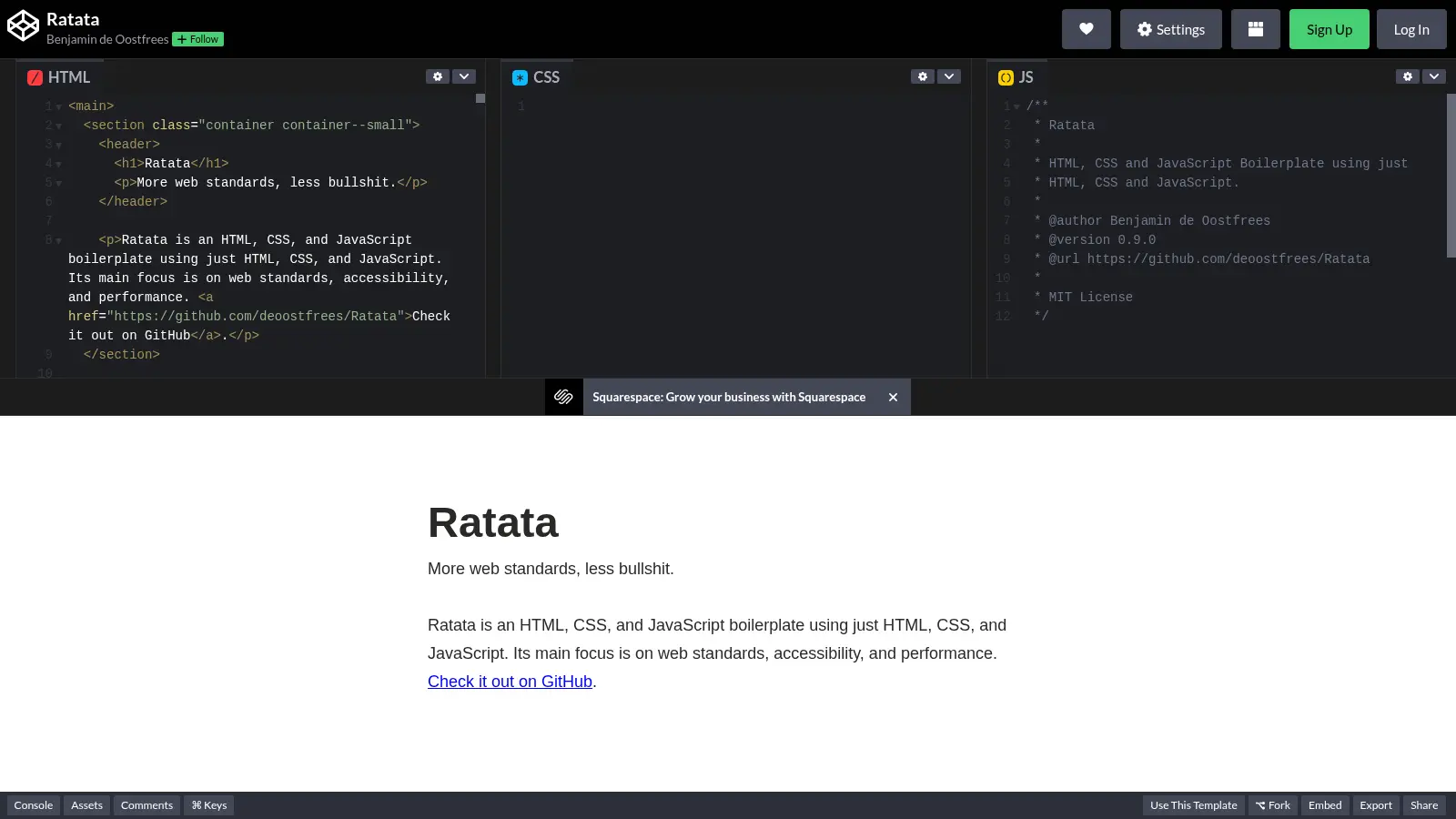 Ratata screenshot