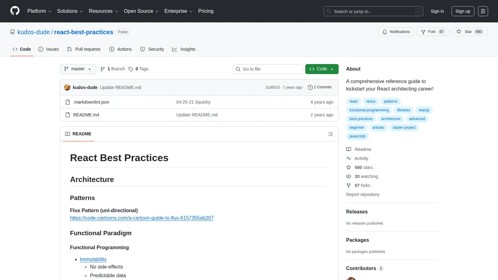 React Best Practices screenshot