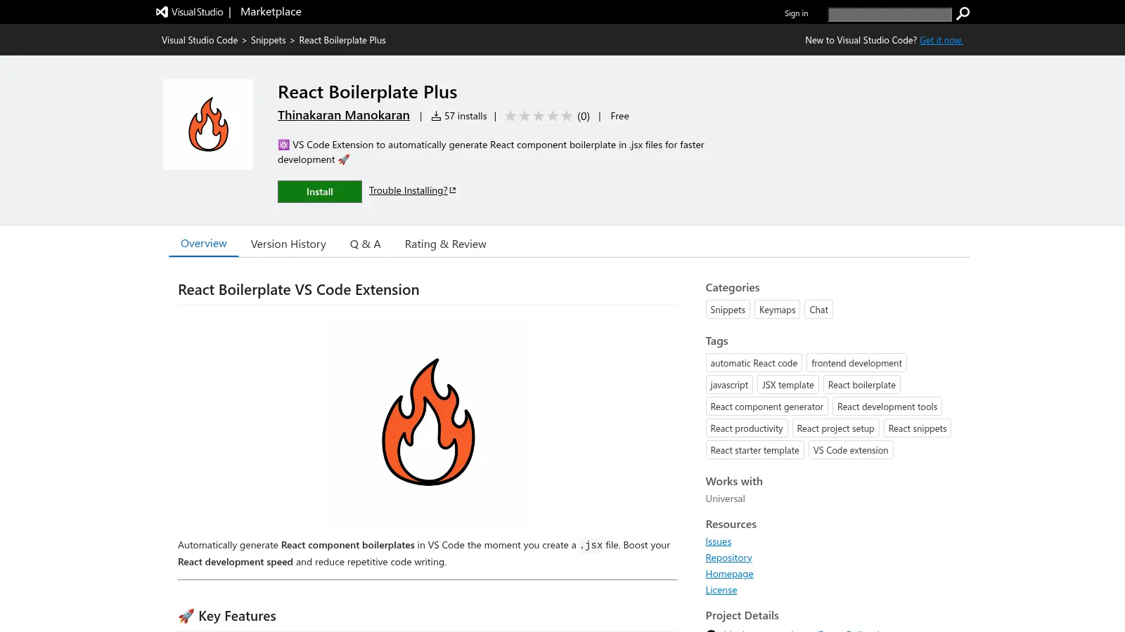 React Boilerplate 3 screenshot