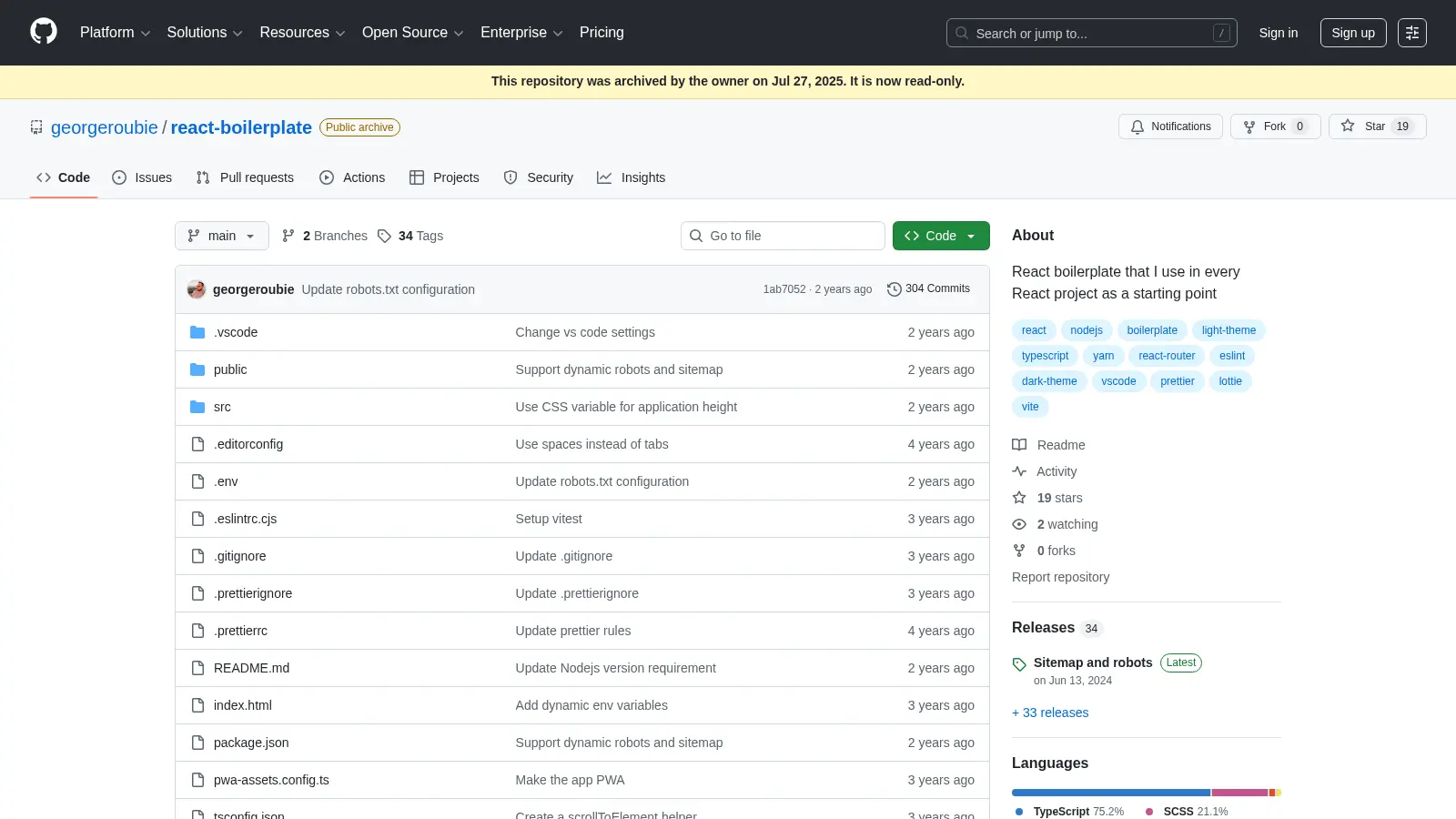 React Boilerplate 5 screenshot