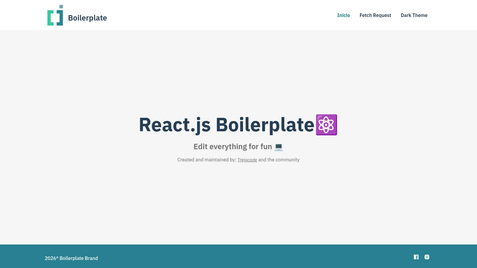 React Boilerplate 6 screenshot
