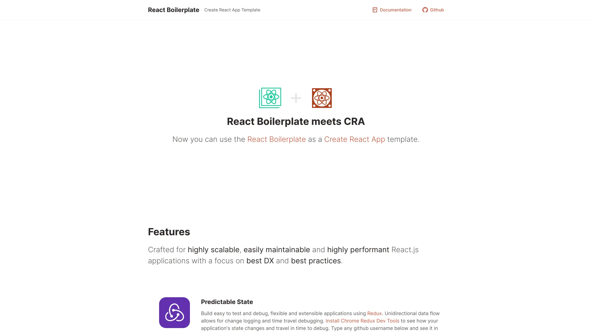 React Boilerplate Cra Template screenshot