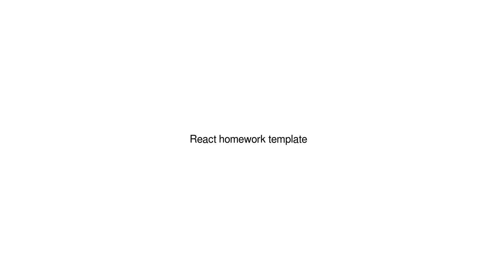React Homework Template screenshot