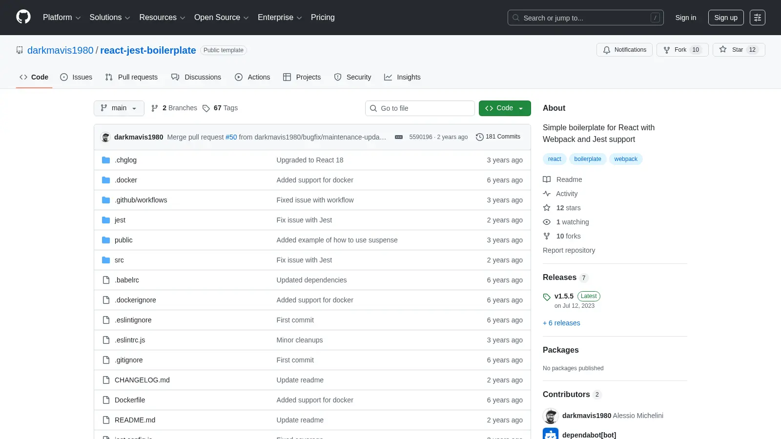 React Jest Boilerplate screenshot