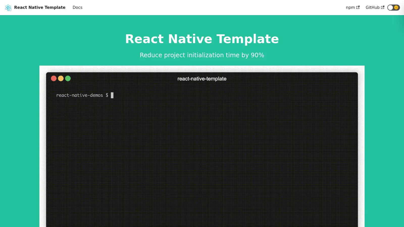 React Native Template 2 screenshot