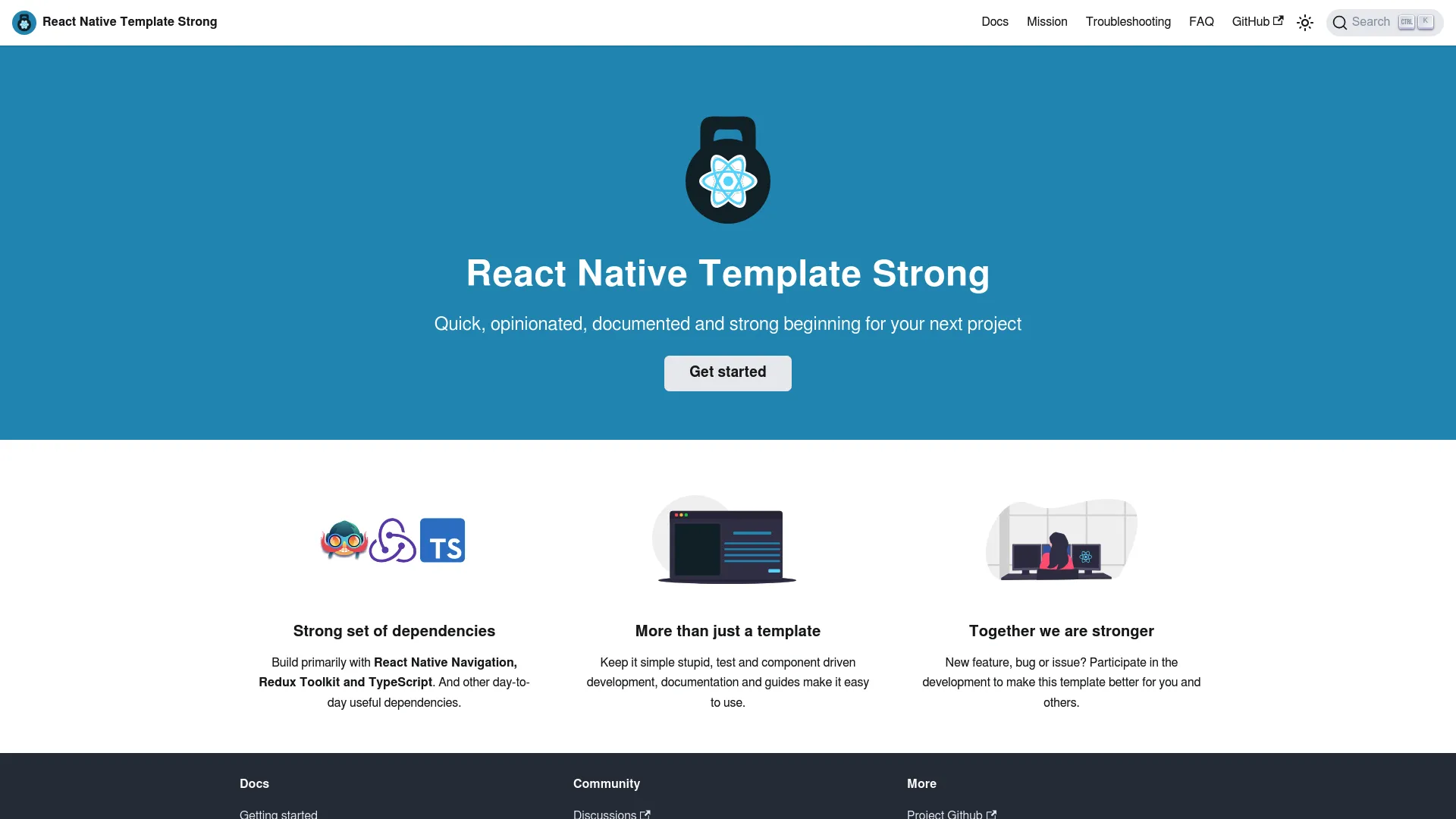 React Native Template Strong screenshot