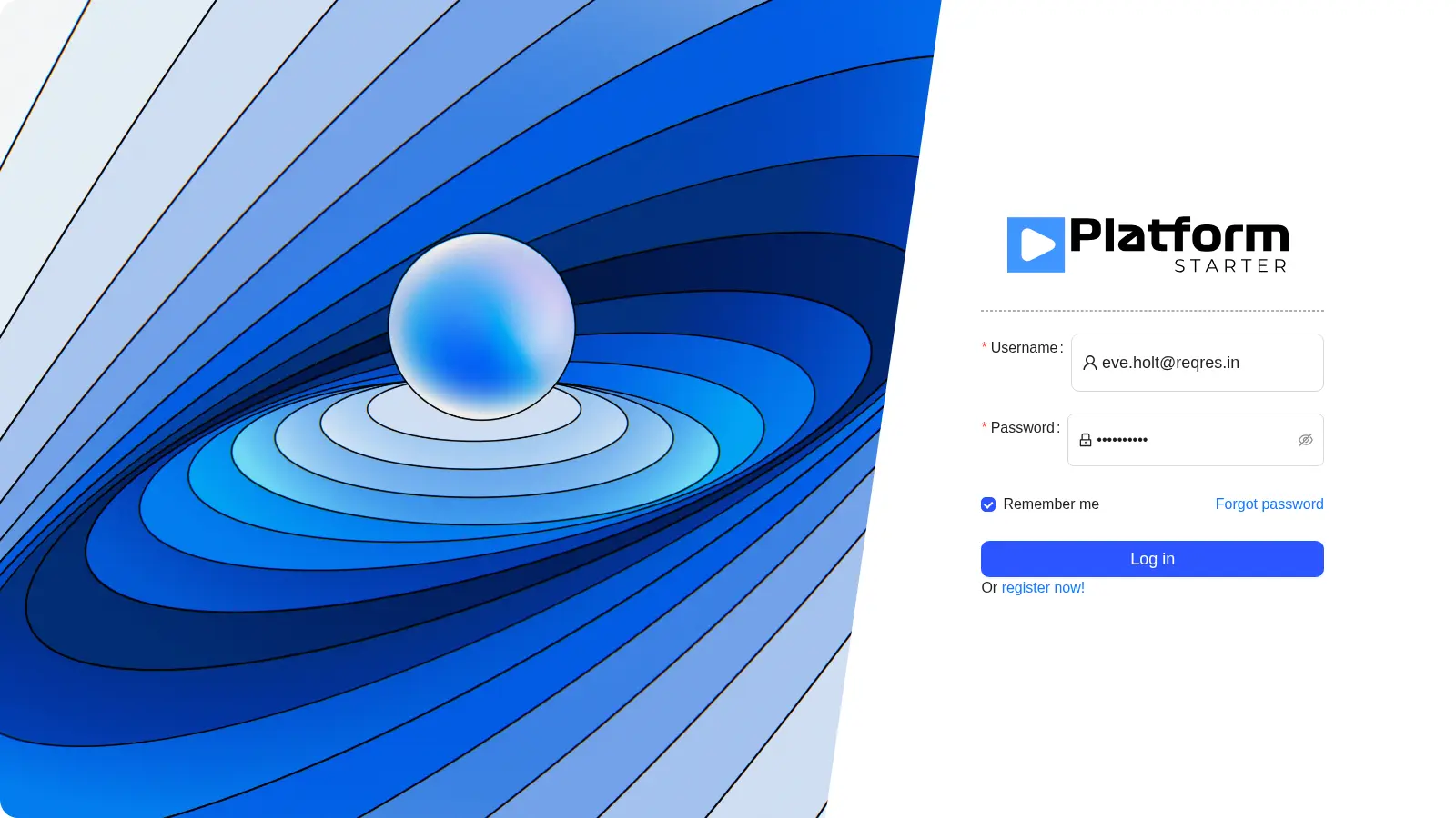 React Platform Starter screenshot