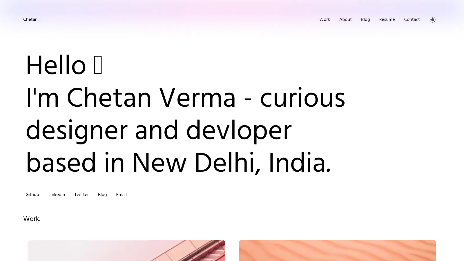 React Portfolio Template screenshot