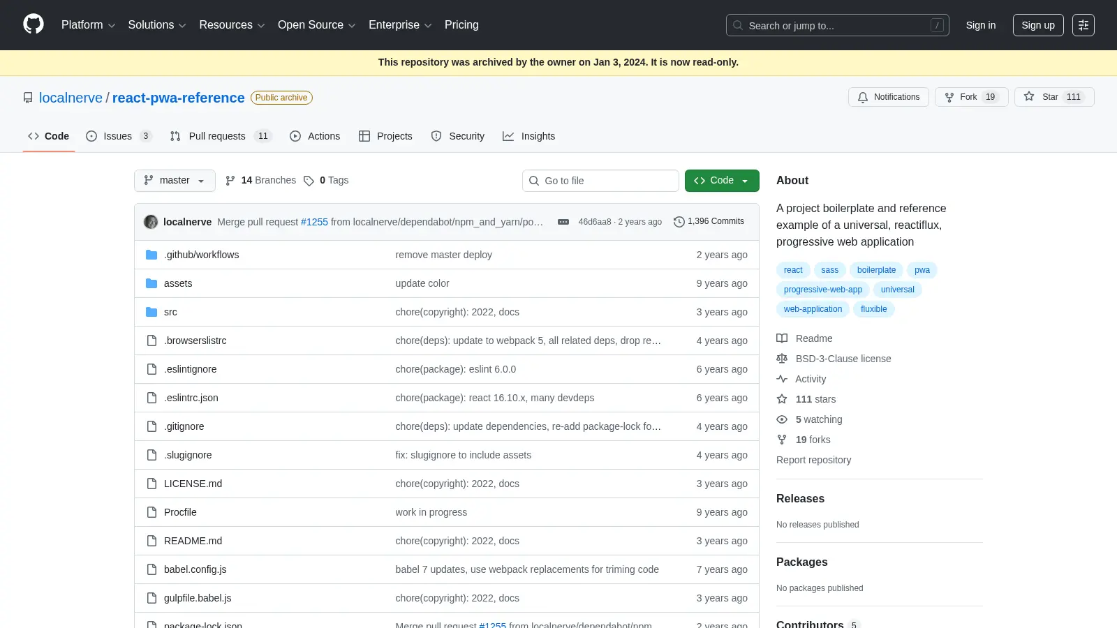 React Pwa Reference screenshot