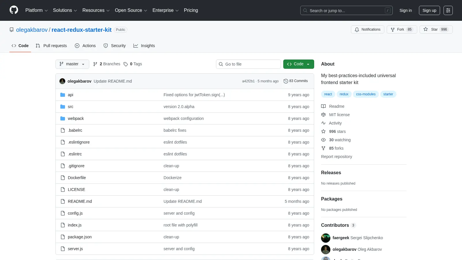 React Redux Starter Kit screenshot