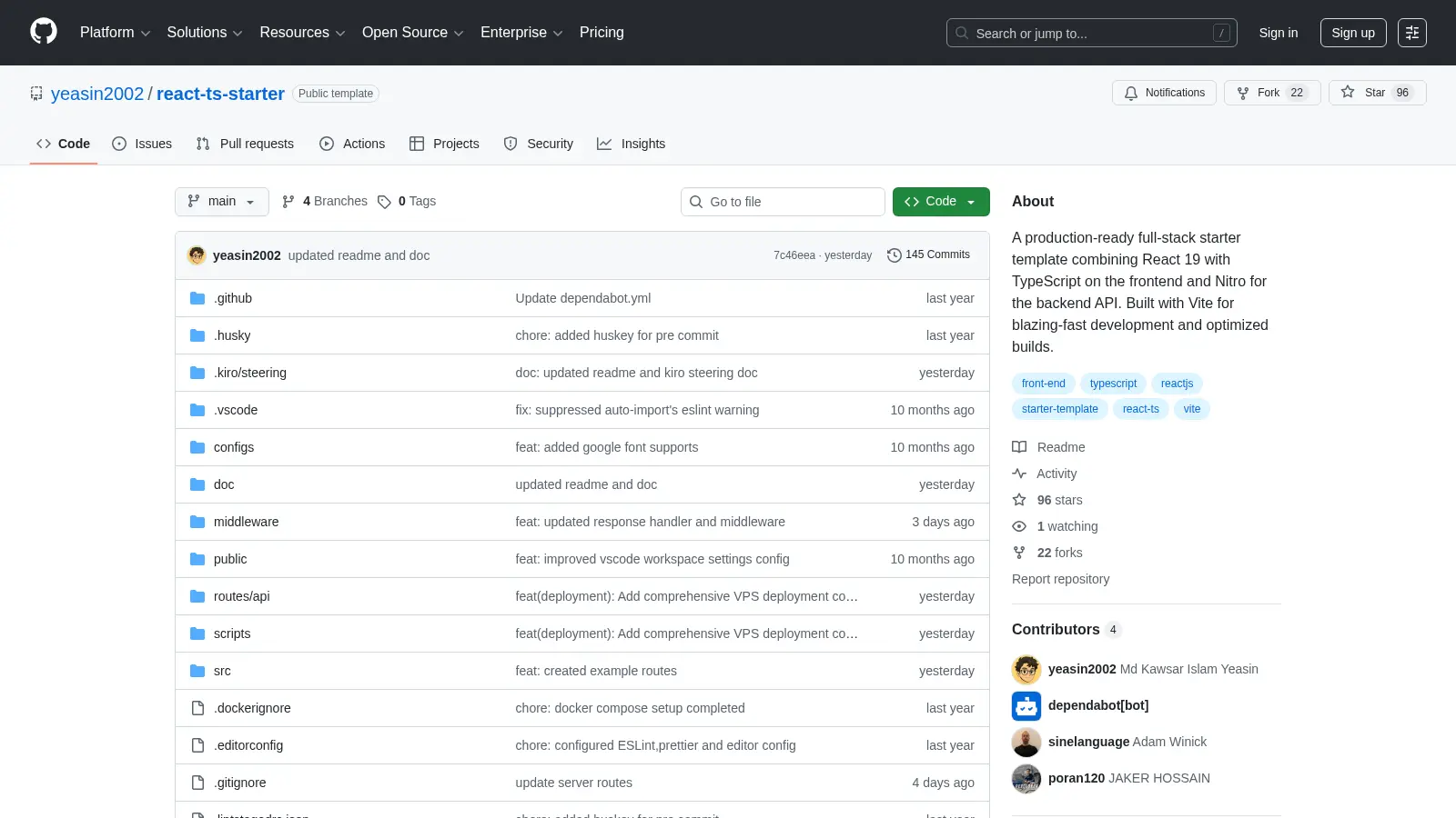 React Ts Starter screenshot