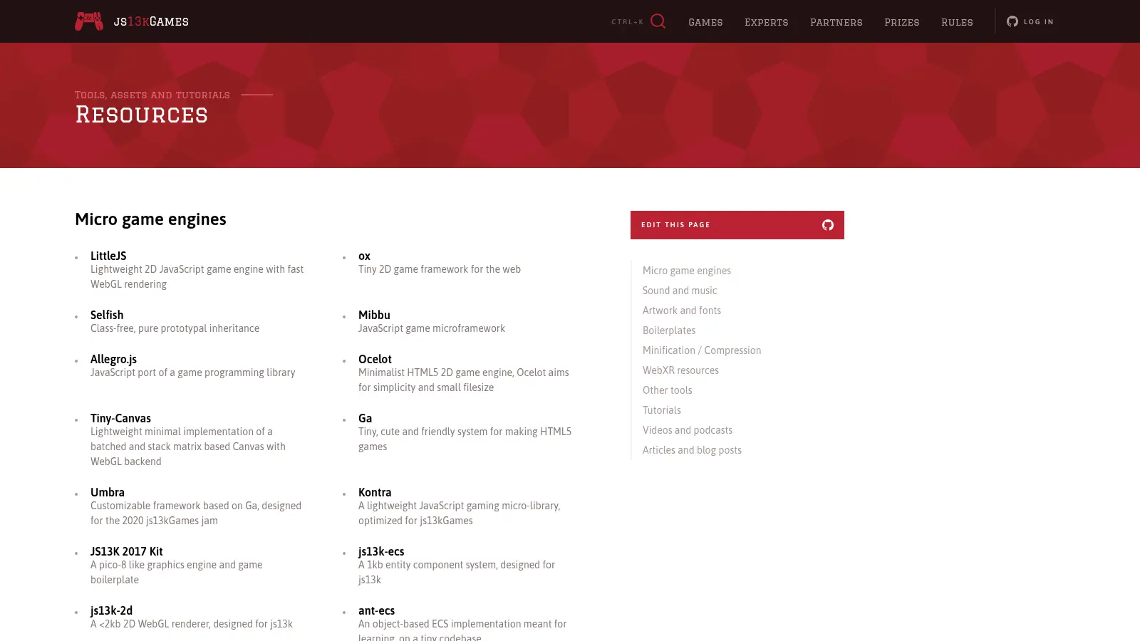 Resources screenshot