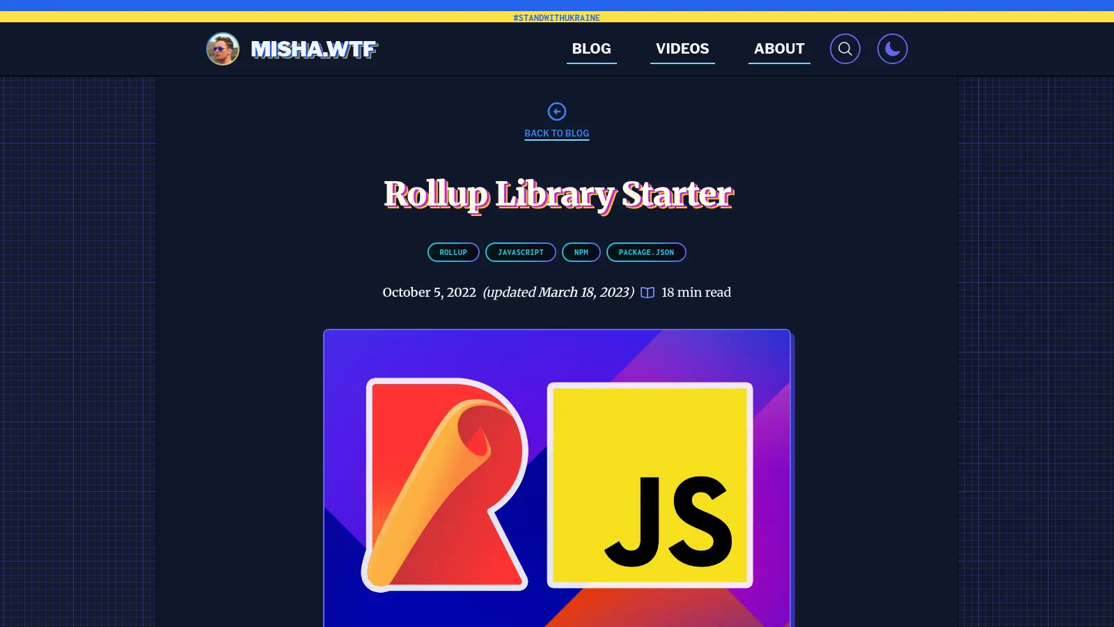 Rollup Library Starter screenshot