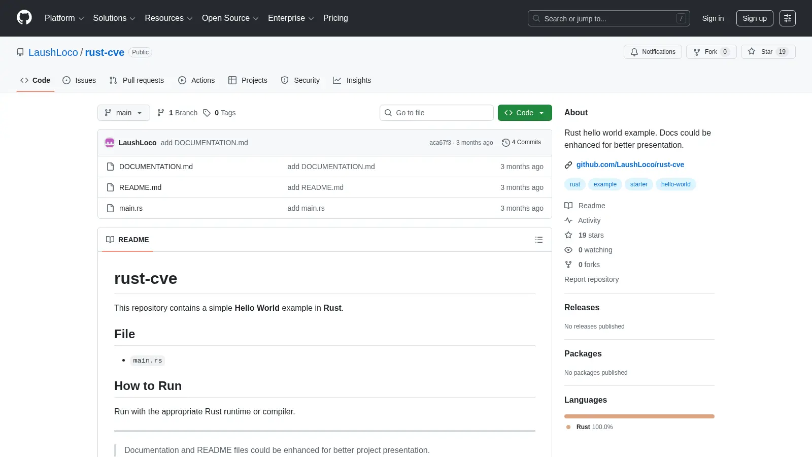 Rust Cve screenshot