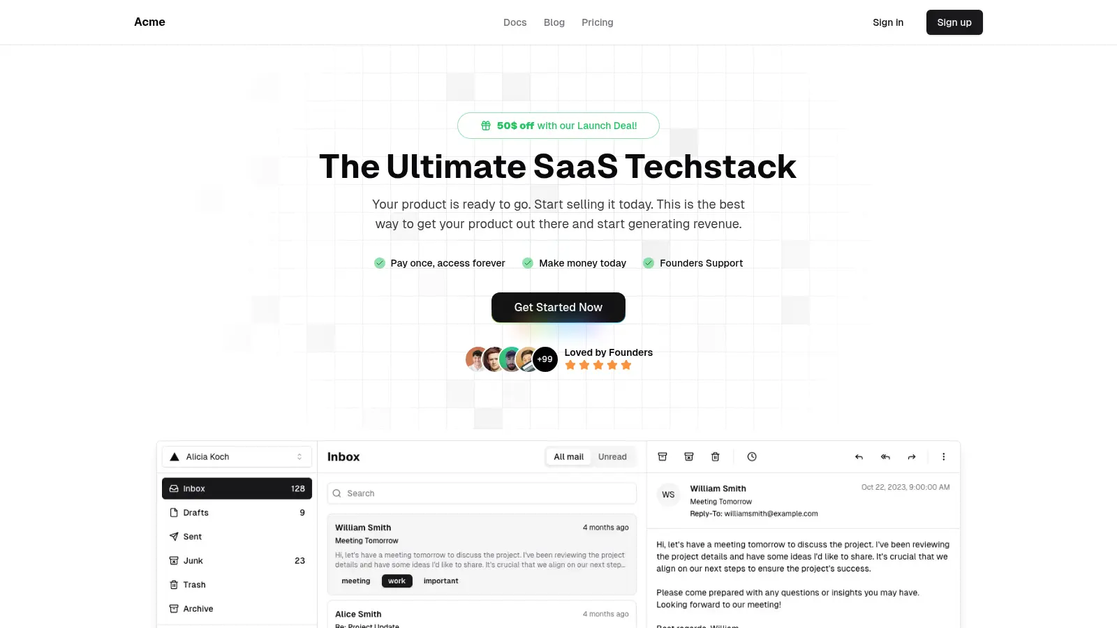 Saas Boilerplate 4 screenshot