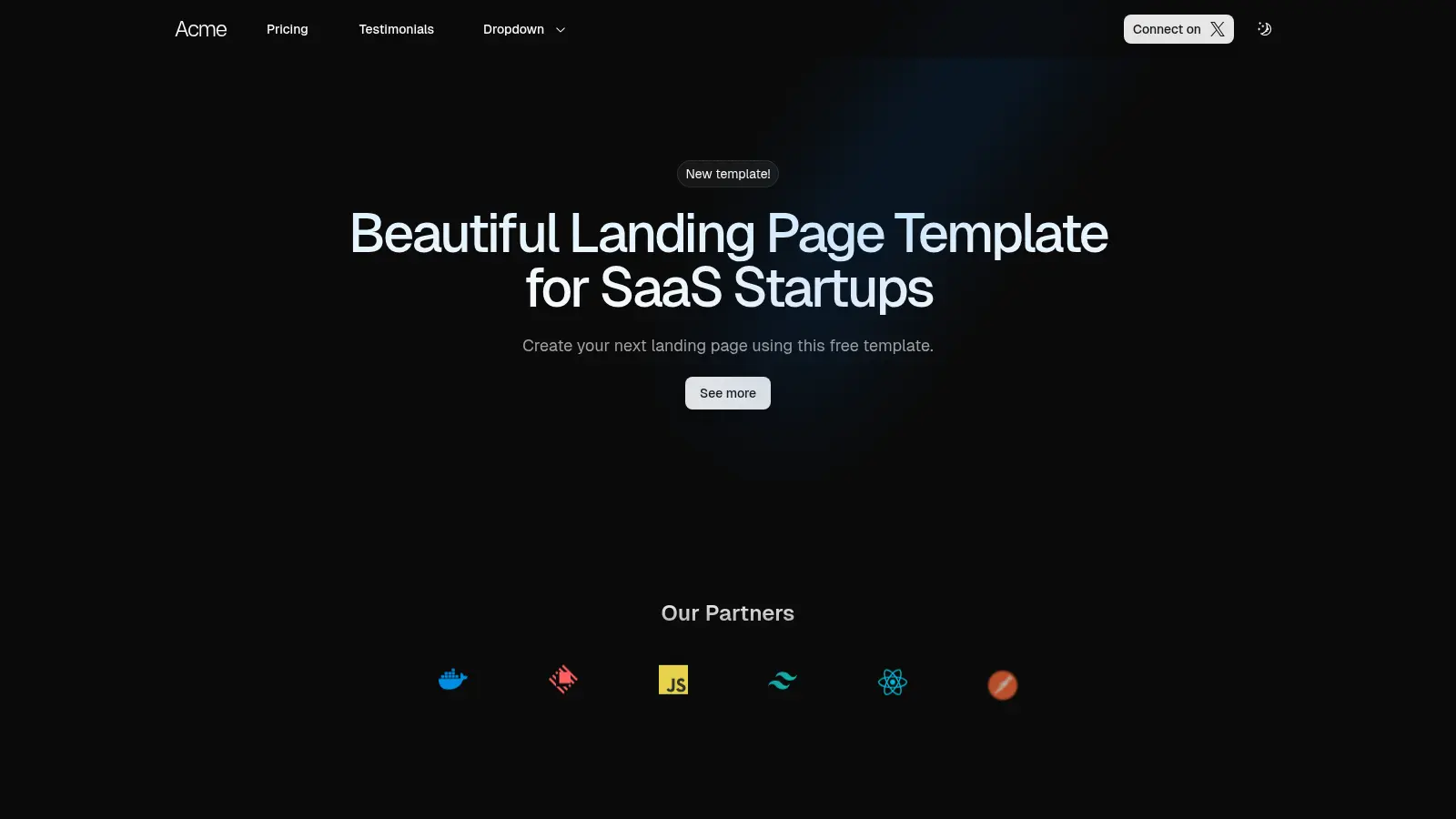 Saas Landing Template screenshot