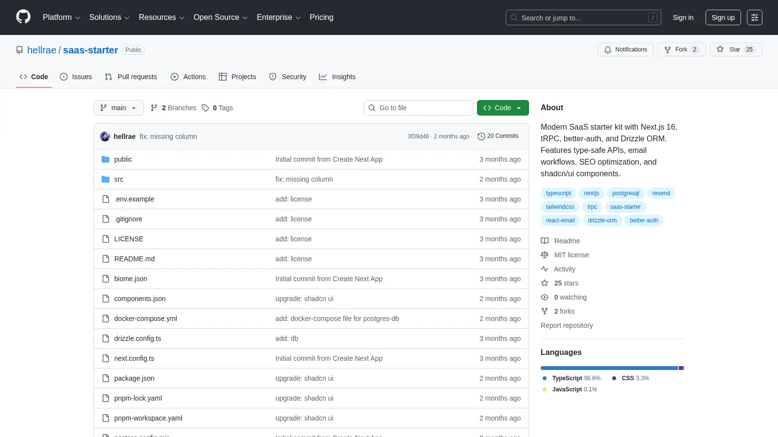 Saas Starter 2 screenshot