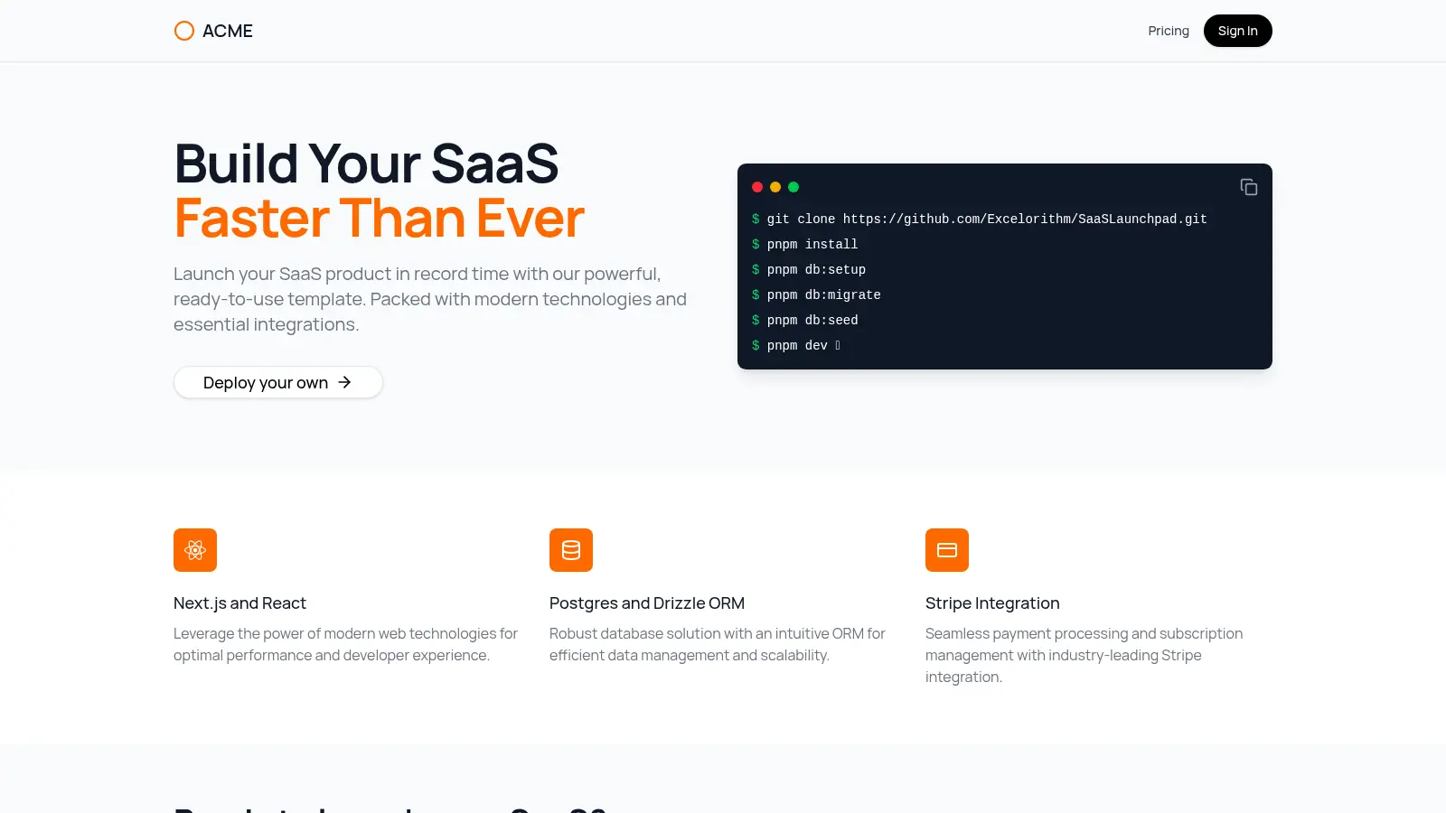 Saaslaunchpad screenshot