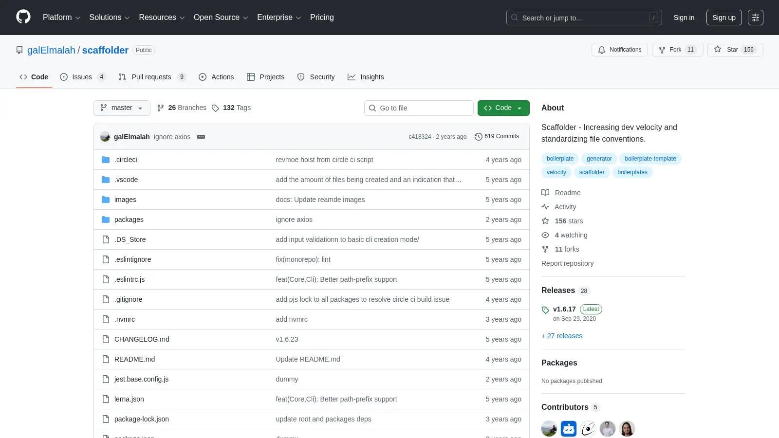 Scaffolder screenshot