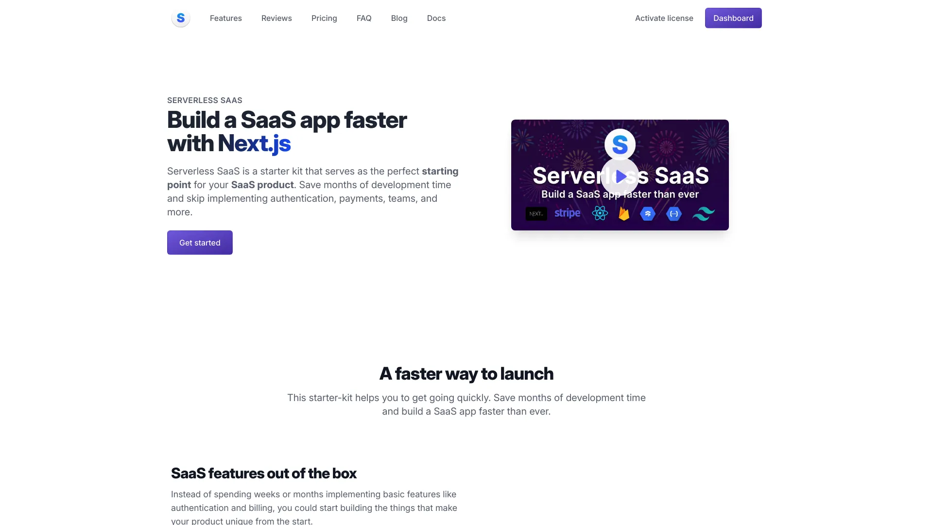 Serverless SaaS screenshot