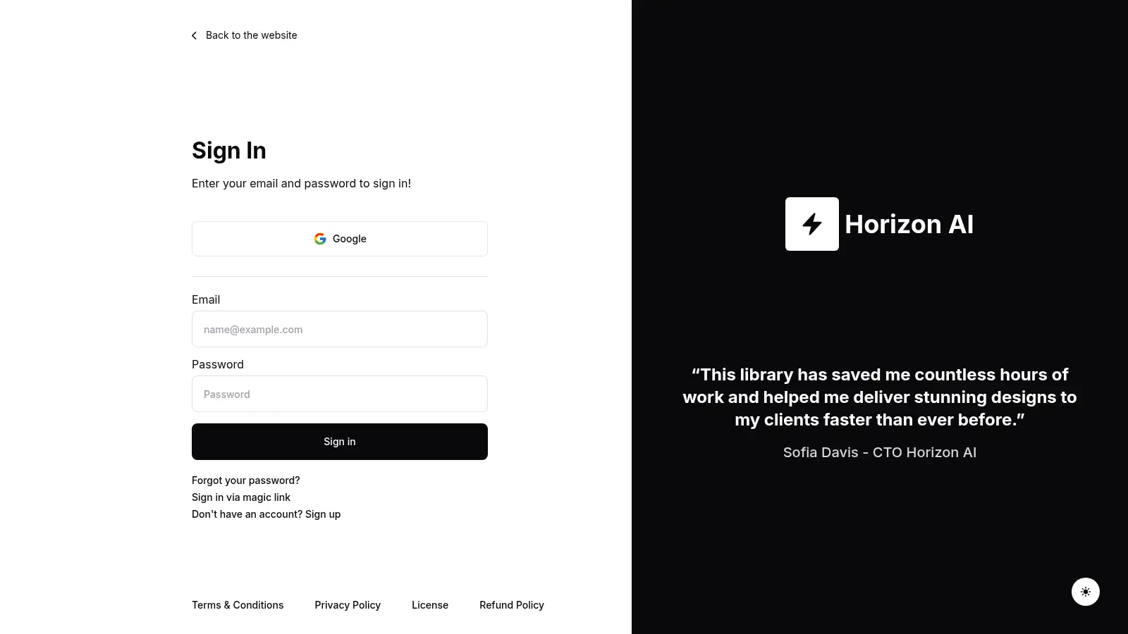 Shadcn Nextjs Boilerplate screenshot
