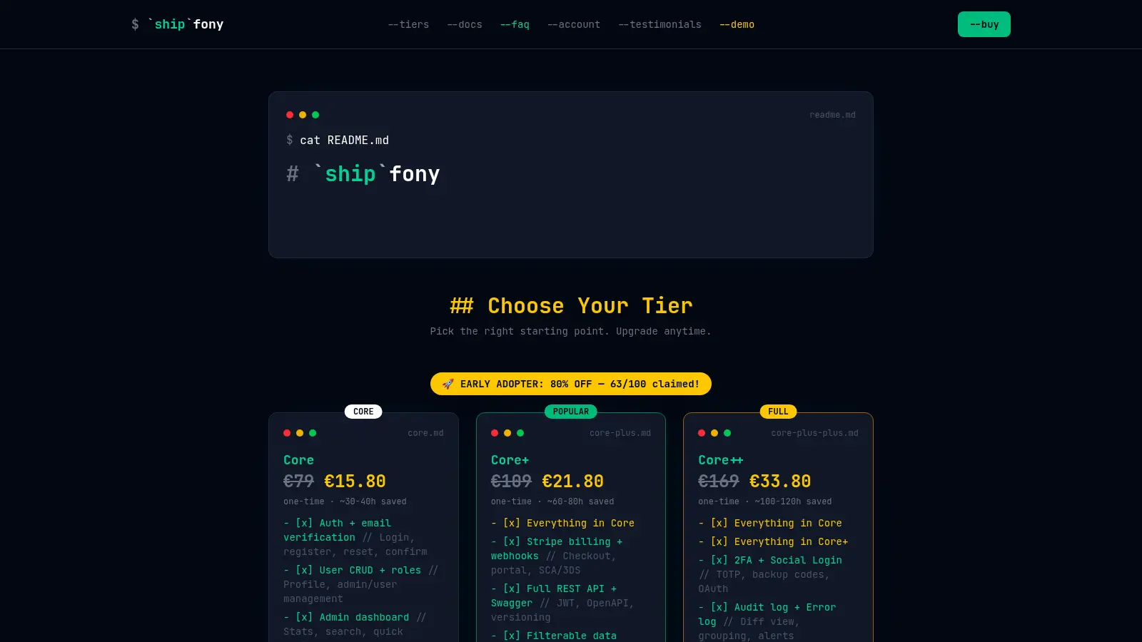 Shipfony screenshot