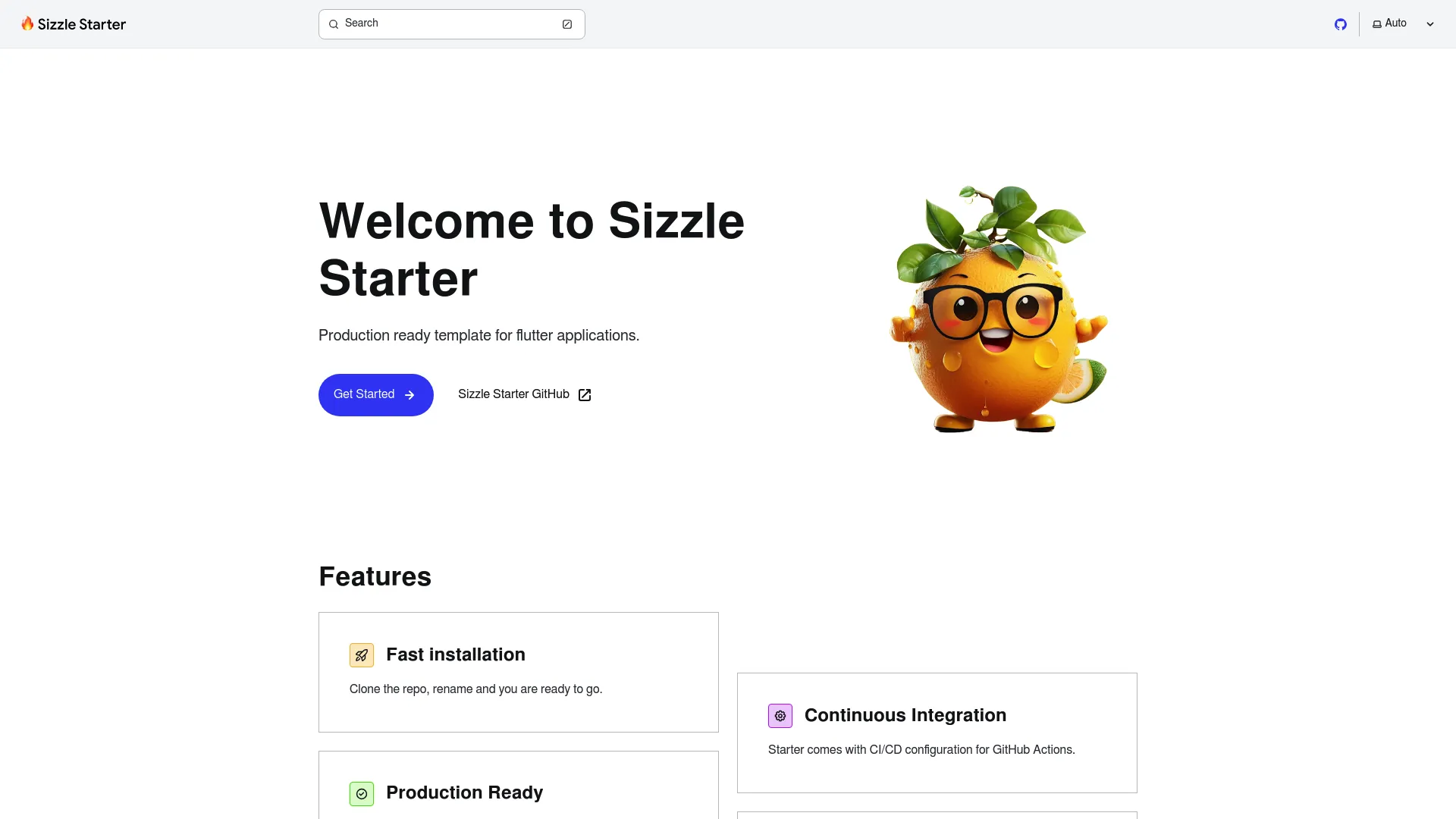 Sizzle_starter screenshot