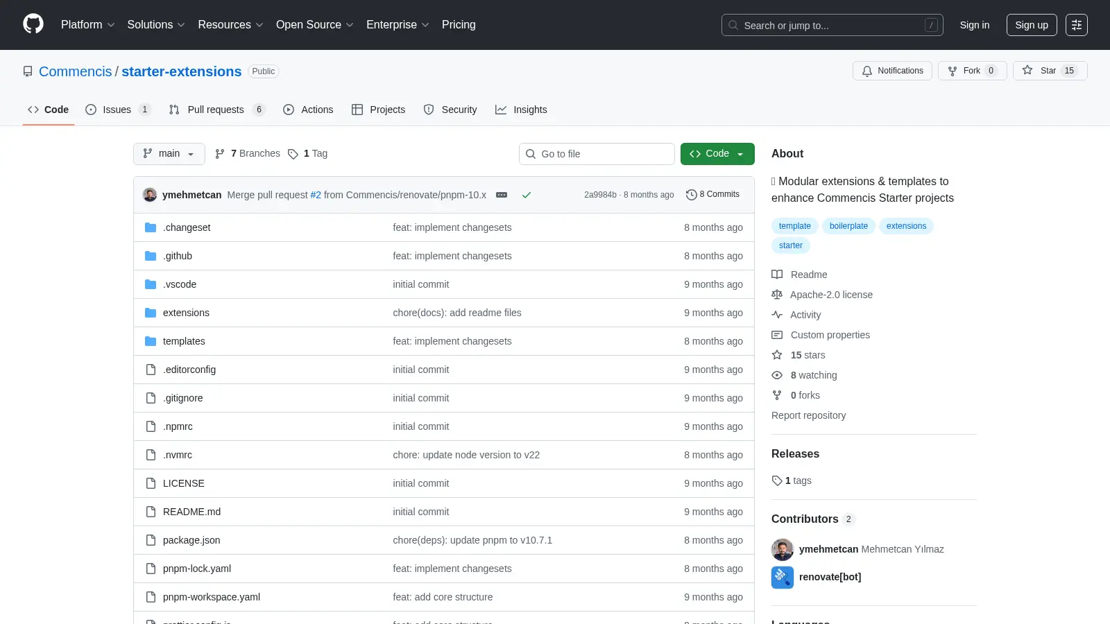 Starter Extensions screenshot