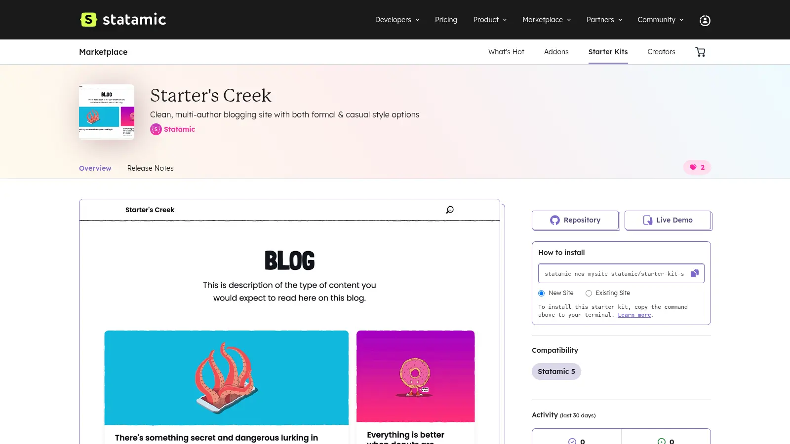 Starter Kit Starters Creek screenshot